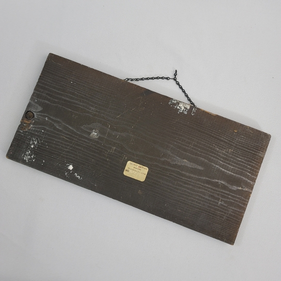 Vtg Wooden Sign KEEP YOUR HANDS OFF THE WAITRESS - George Nathan Associates - Picture 9 of 15